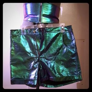 Black Milk Holographic Dreams Cuffed Shorts L